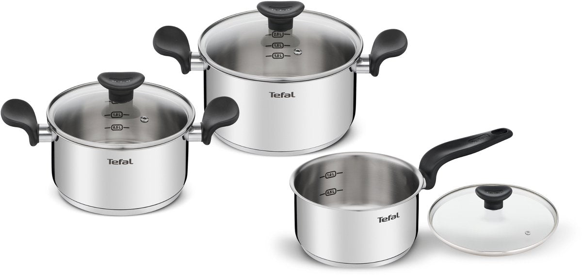 Tefal e308s674 pannenset - populair functioneel