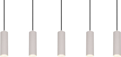 Trio soka - hanglamp - grijs warm - excl. 5x gu10 5 w - plafondbevestiging - in hoogte verstelbaar
