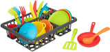 Toi-toys home food afwasrek met bestek en pannen, 27dlg. - afbeelding 1