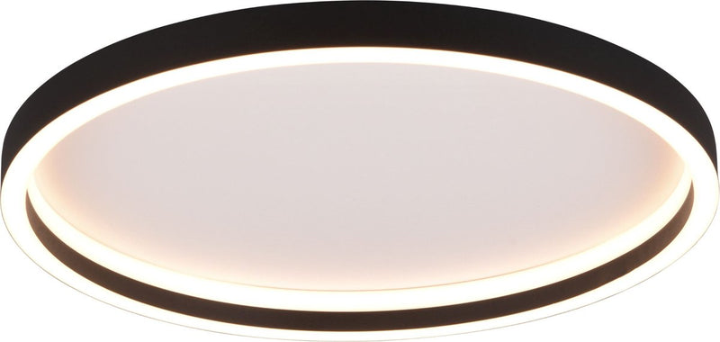 Rl live your light reality rotonda - plafondlamp - zwart mat - incl. 1x smd 20 w - wand- en plafondmontage - d: 35cm