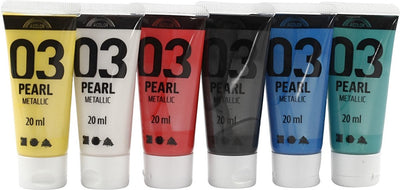 A-color acrylverf, 6x20 ml, kleuren assorti