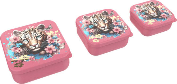 Lunch buddies 3 in 1 leopard flowers butterflies