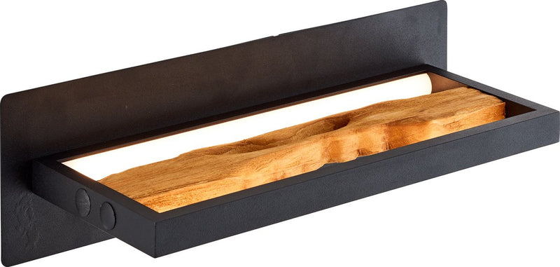 Brilliant chaumont - wandlamp - led 9,5w 3000k - zwart hout