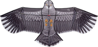 Dragon fly vlieger - arend - zwart grijs - 180 x 80 cm - vanaf 6 jaar