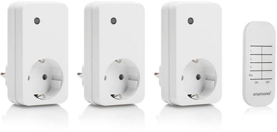 Smartwares sh4-99573 schakelaar set – 4-delig – plug connect – 3 draadloze stekkers met afstandsbediening - alleen geschikt voor nederland