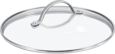 Greenpan universele glazen deksel 28cm - transparant - verhard glas - rvs