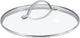 Greenpan universele glazen deksel 28cm - transparant - verhard glas - rvs