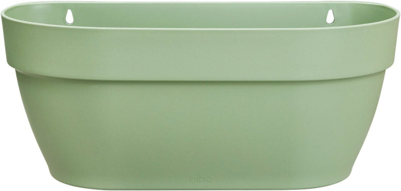 Elho vibia campana wall basket 35 - wand bloempot voor buiten - 100% gerecycled plastic - ø 35.0 x h 14.8 cm - pistachegroen