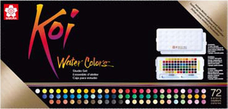 Sakura koi water colors studio set | 72 halve napjes
