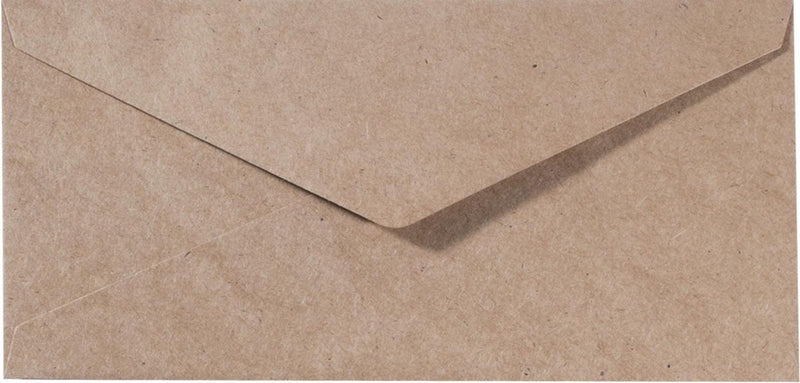 Florence enveloppen van stevige kwaliteit, kraft bruin groot rechthoek, 25 stuks, 11.5 x 22.5 cm