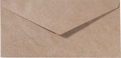 Florence enveloppen van stevige kwaliteit, kraft bruin groot rechthoek, 25 stuks, 11.5 x 22.5 cm