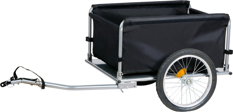 Dunlop fietskar - fiets aanhanger - fietsaanhanger voor spullen - fietskar bagage opvouwbaar - fietskar met reflectoren en verstelbare regenhoes - geel