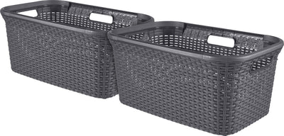 Curver style wasmand - 45l - 2 stuks - antraciet