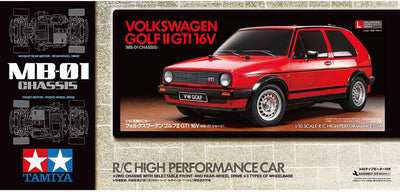 Tamiya modelbouwpakket auto - 58748 rc auto - volkswagen golf ii gti 16v - mb-01 rc plastic - 1:10 - modelbouw
