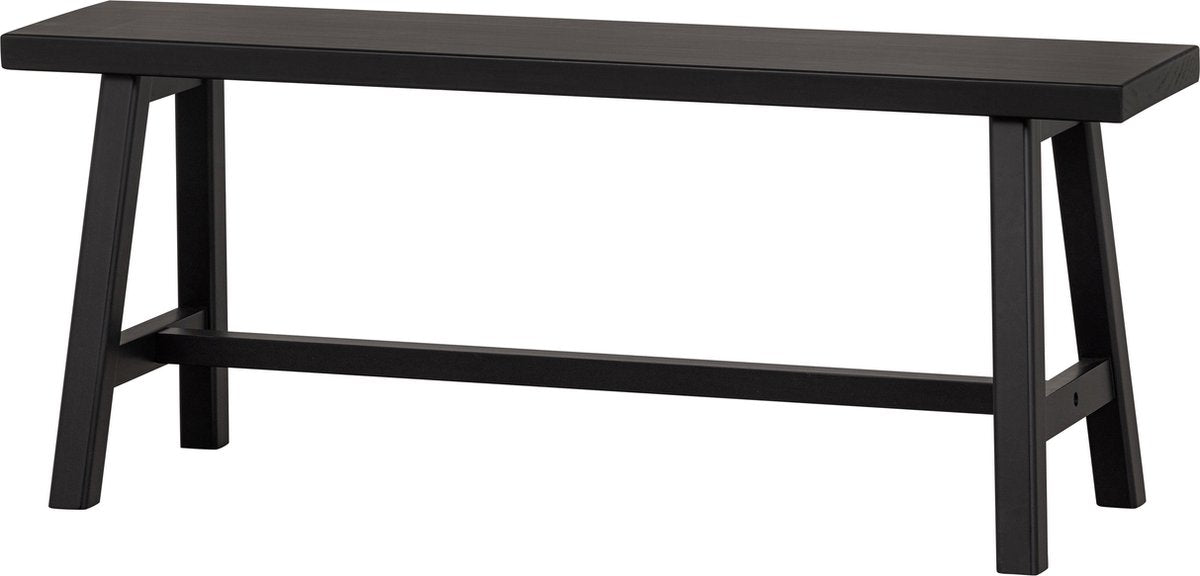 Woood imme bankje - grenen - zwart - 45x110x35