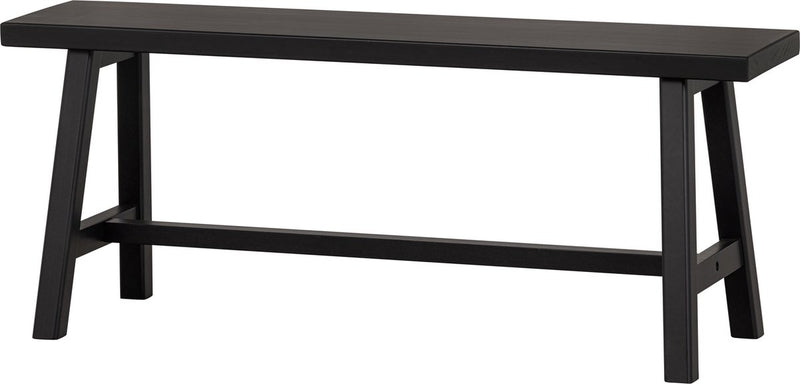 Woood imme bankje - grenen - zwart - 45x110x35