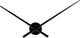Nextime hands – wandklok – 70 cm – metaal – zwart