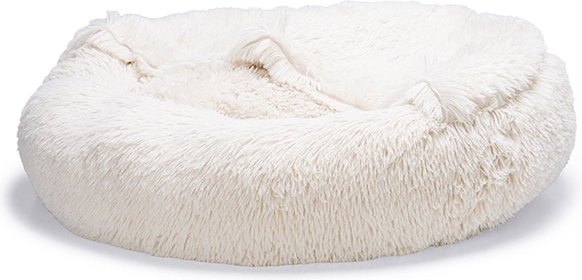 Beeztees yala - hondenmand - pluche - beige - dia. 60 cm
