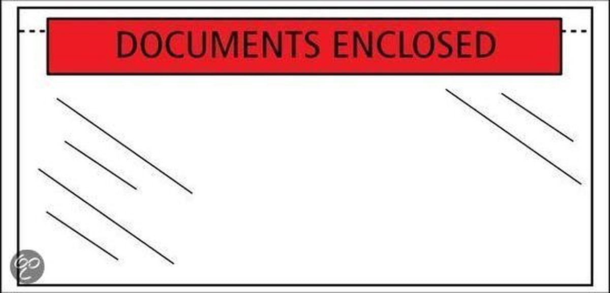 Raadhuis paklijstenvelop - 225x165mm - a5 - documents enclosed - 1000 stuks