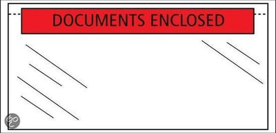 Raadhuis paklijstenvelop - 225x165mm - a5 - documents enclosed - 1000 stuks