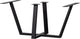 Woood tablo tafelpoot - metaal - zwart - 73x147x71