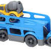 Lobbes speelgoed bv transporter werkvoertuigen met geluid - blauw