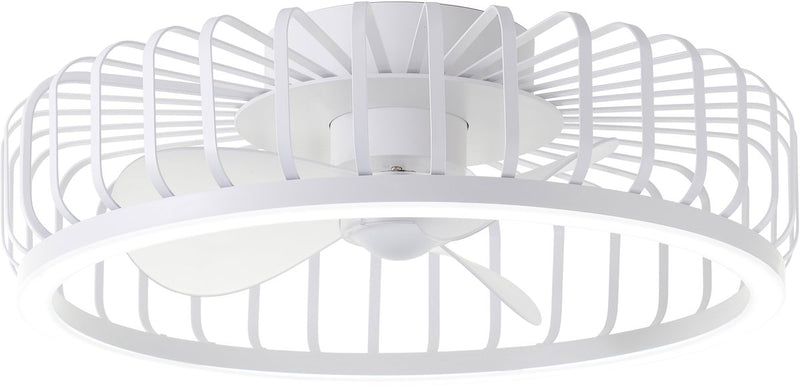 Brilliant capo - plafondventilator - met verlichting - ø 48 cm - led 36w - cct - 2700k-6500k - dimbaar - wit - zeer stil