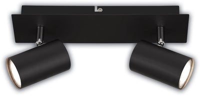 B.k.licht briloner isil – opbouwspot – plafondspots incl. eek a lichtbron* – zwenkbaar spotjes – zwart – 29cm