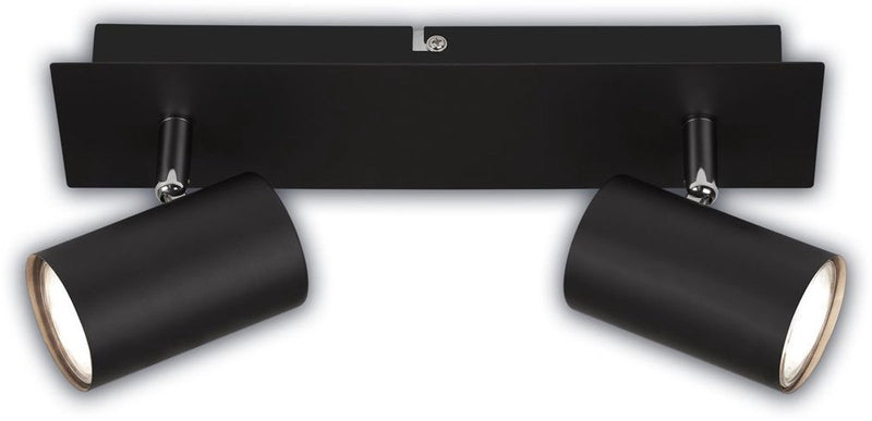 B.k.licht briloner isil – opbouwspot – plafondspots incl. eek a lichtbron* – zwenkbaar spotjes – zwart – 29cm