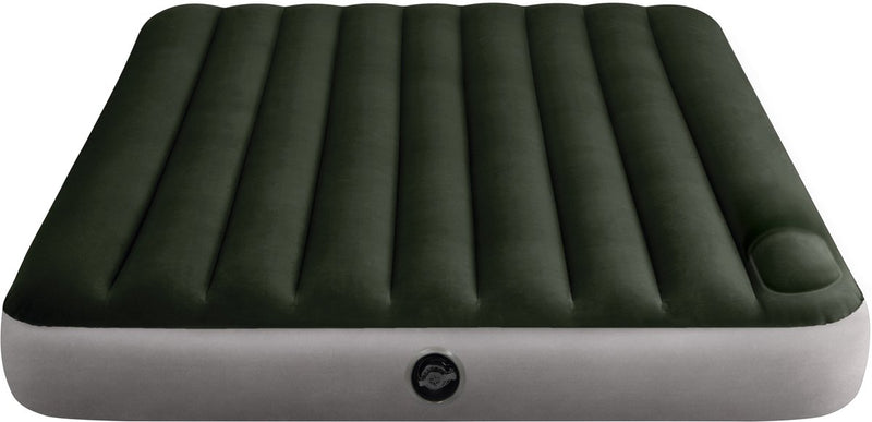 Intex queen dura-beam downy luchtbed met ingebouwde voetpomp - 203x152x25cm
