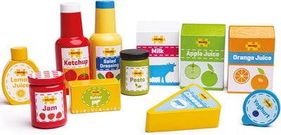 Bigjigs speelgoedeten - boodschappen - koelkast