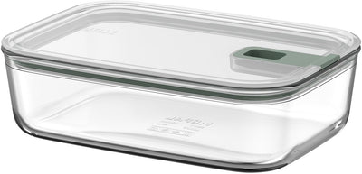 Mepal glazen vershouddoos easyclip - 1.5 l - glazen vershoudbakjes met schuifsluiting - geschikt voor magnetron. (stoom)oven. koelkast en vriezer - nordic sage