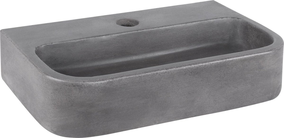 Differnz ovale - fontein beton donkergrijs - 38 x 24 x 8 cm