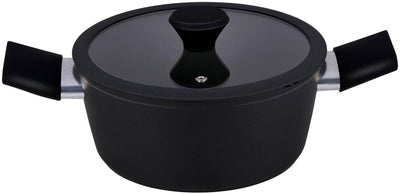 Alpina keramische kookpan ø20 cm – inductie kookpot met keramische antiaanbaklaag – sauspan - pan met deksel