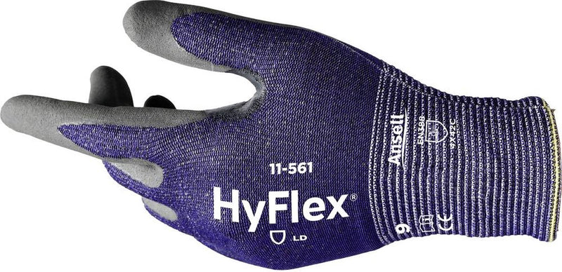 Ansell hyflex® 11561r070-1p werkhandschoen nylon, hppe, basalt, spandex, polyester maat (handschoen): 7 en 388:2016, en