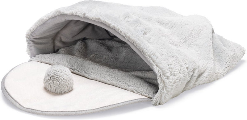Beeztees kitten speelzak hakuna - kattenspeelgoed - pluche - grijs - 50x40x15 cm