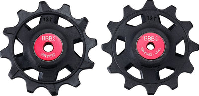 Bbb cycling rollerboys ceramic 12t sr-xplr – keramische derailleurwieltjes – keramische lagers – geschikt voor sram xplr 12-speed – zwart - bdp-20x
