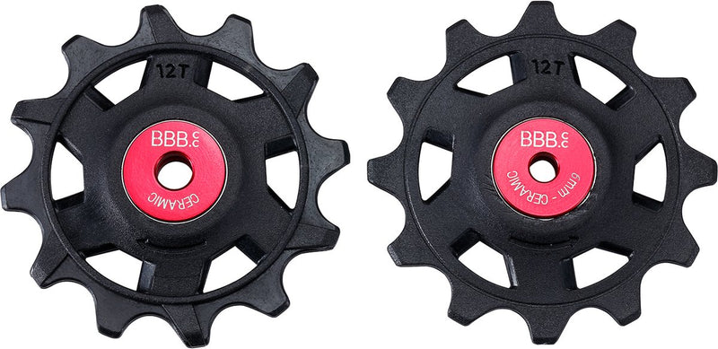 Bbb cycling rollerboys ceramic 12t sr-xplr – keramische derailleurwieltjes – keramische lagers – geschikt voor sram xplr 12-speed – zwart - bdp-20x