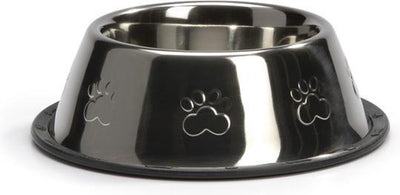 Beeztees steeldish - hondenvoerbak - antislip - 0,9l