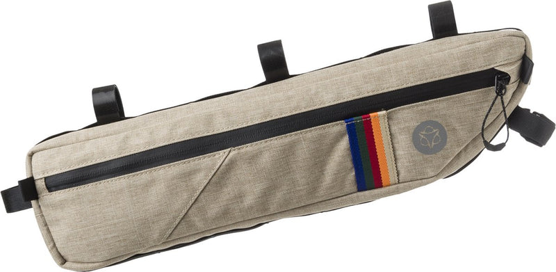 Agu venture vintage - frame bag - 3l - fiets tas - waterafstotend - 3m reflectie - gerecycled polyester - ykk ritssluiting - hydratatie port - beige