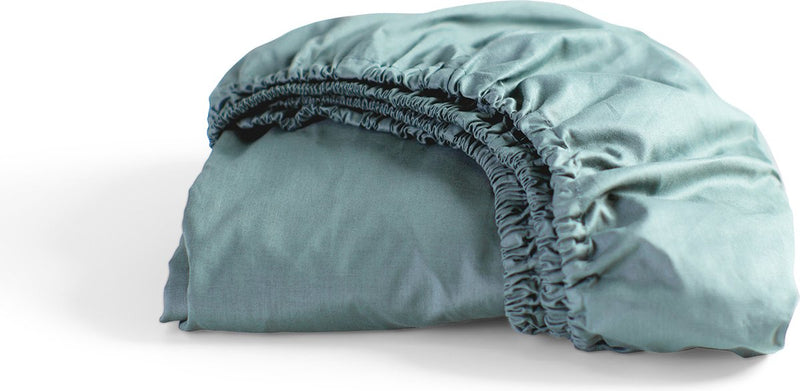 Cinderella - weekend - hoeslaken - 100% katoen - tot 25 cm matrashoogte - 100x210 cm - mineraal groen