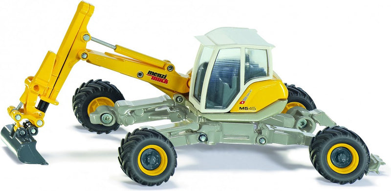Siku 3548, menzi muck graafmachine, 1:50, metaal kunststof, geel, verstelbaar onderstel