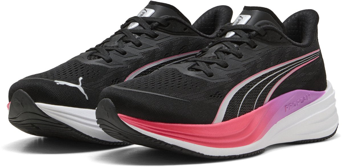 Puma darter pro 2 unisex sportschoenen - black-pure pink-electric orchid