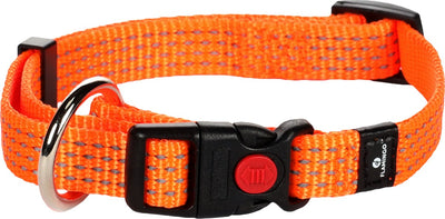 Flamingo len - halsband honden - halsband len oranje s 30-45cm 15mm - 1st - 125016 - 1st s