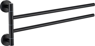 Plieger vigo handdoekhouder – handdoekhouder badkamer 45 cm – dubbel – rvs – wandmontage – 10 jaar garantie – mat zwart