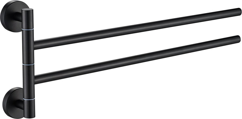 Plieger vigo handdoekhouder – handdoekhouder badkamer 45 cm – dubbel – rvs – wandmontage – 10 jaar garantie – mat zwart