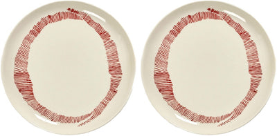 Serax - ottolenghi feast - bord m - wit rood - 22 ø - 2 stuks
