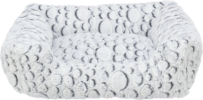Trixie - hondenmand - mand mila - hoekig - pluche - wit grijs - 50x40 cm