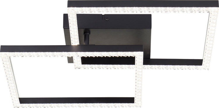 Brilliant ranni - plafondlamp - crystal led 18w - 4000k - zwart