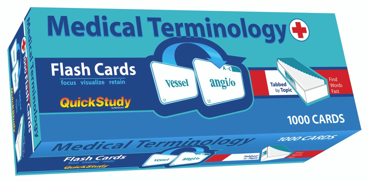 Quickstudy medical terminology 1000 flash cards: a tool